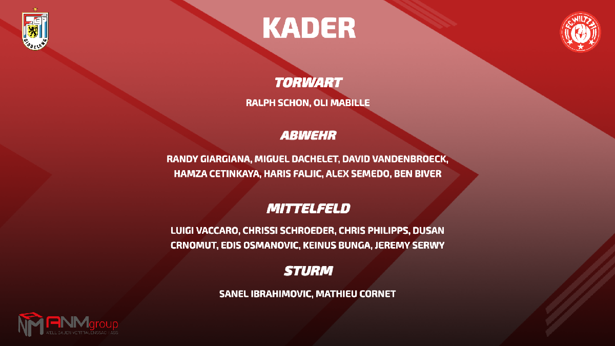 DER KADER GEGEN F91 -> ANPFIFF 20 H IN DIDDELENG