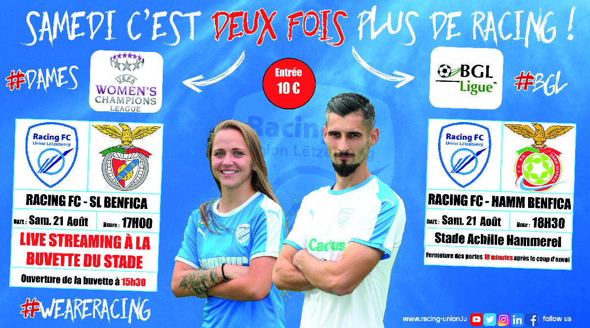 Aujourd'hui, c'est deux fois plus de Racing ! Aujourd'hui, c'est deux fois plus de Racing !