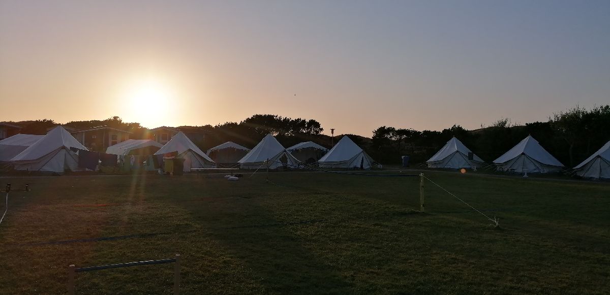 Besuch im Zeltlager Langeoog