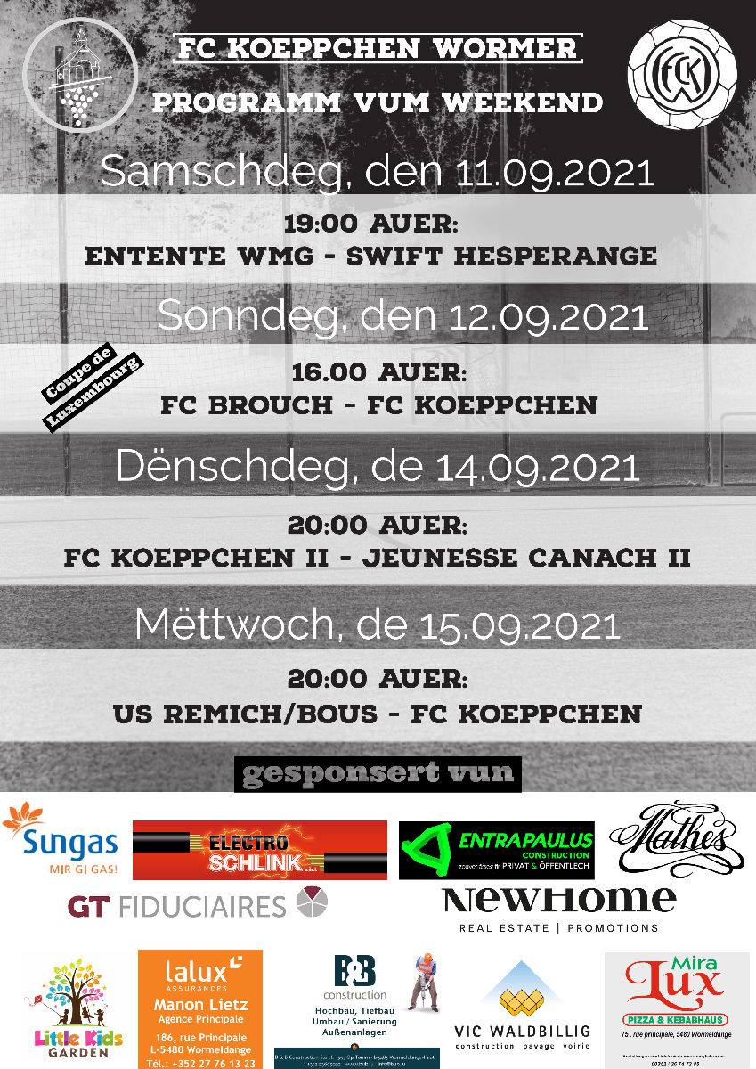 Programm vum Weekend Programm vum Weekend