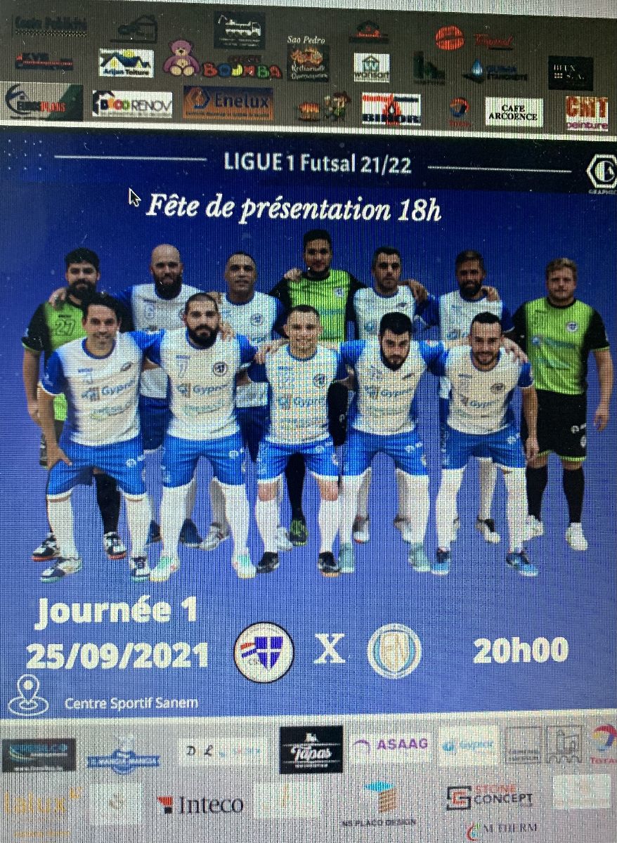 Le Futsal est de retour: Samedi 1ière journée saison 2021/22 