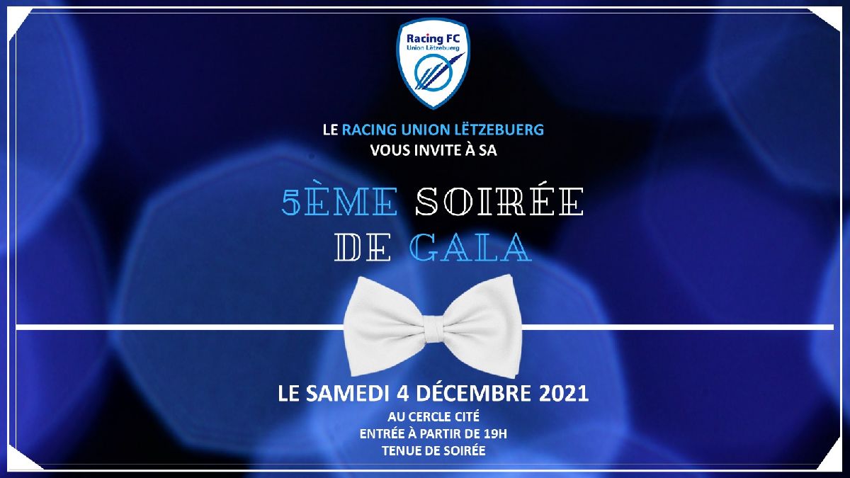 Save the Date ! La soirée de Gala du Racing le samedi 4 décembre 2021 ! Save the Date ! La soirée de Gala du Racing le samedi 4 décembre 2021 !