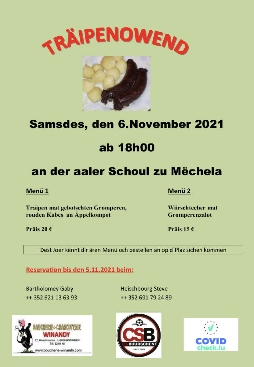 Träipenowend zu Mëchela