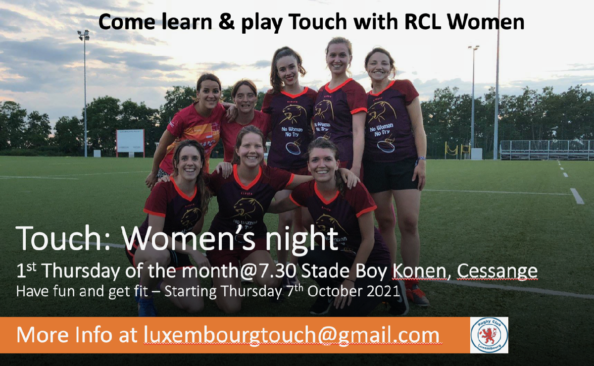 RCL Touch's Women's Night @7.30 Cessange RCL Touch's Women's Night @7.30 Cessange
