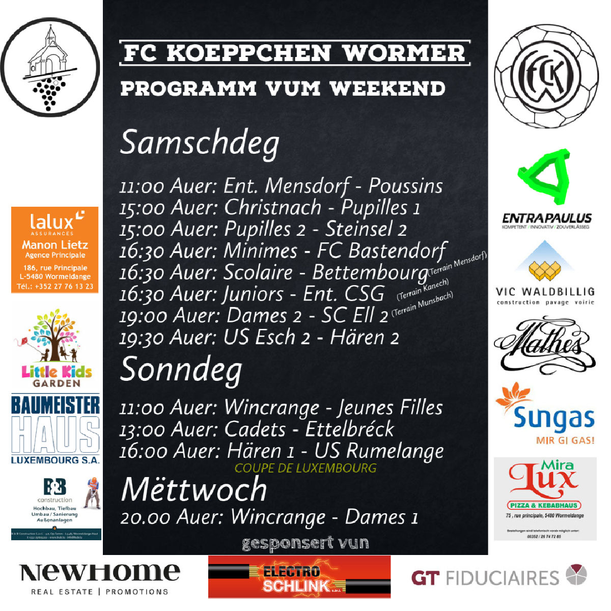 Programm vum Weekend Programm vum Weekend