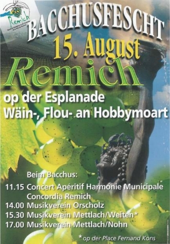 Bacchusfest zu Réimech op der Esplanade Bacchusfest zu Réimech op der Esplanade