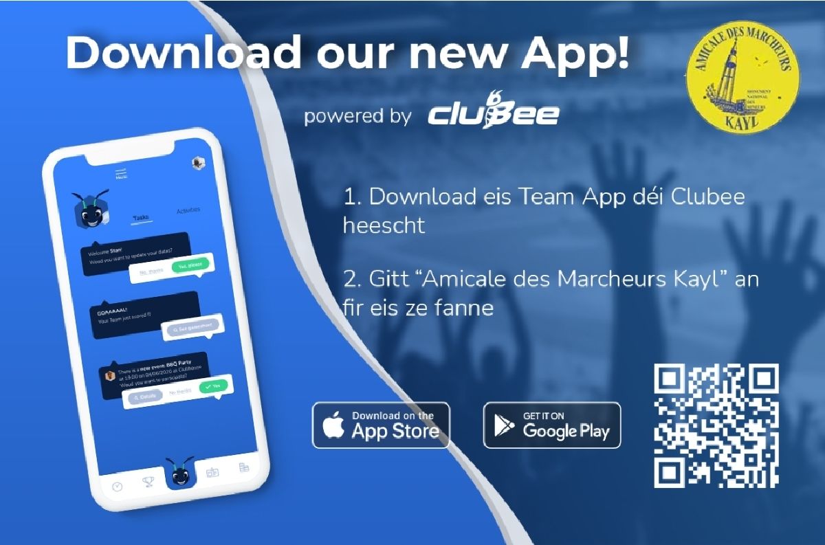 CLUBEE App ëmmer um Courant