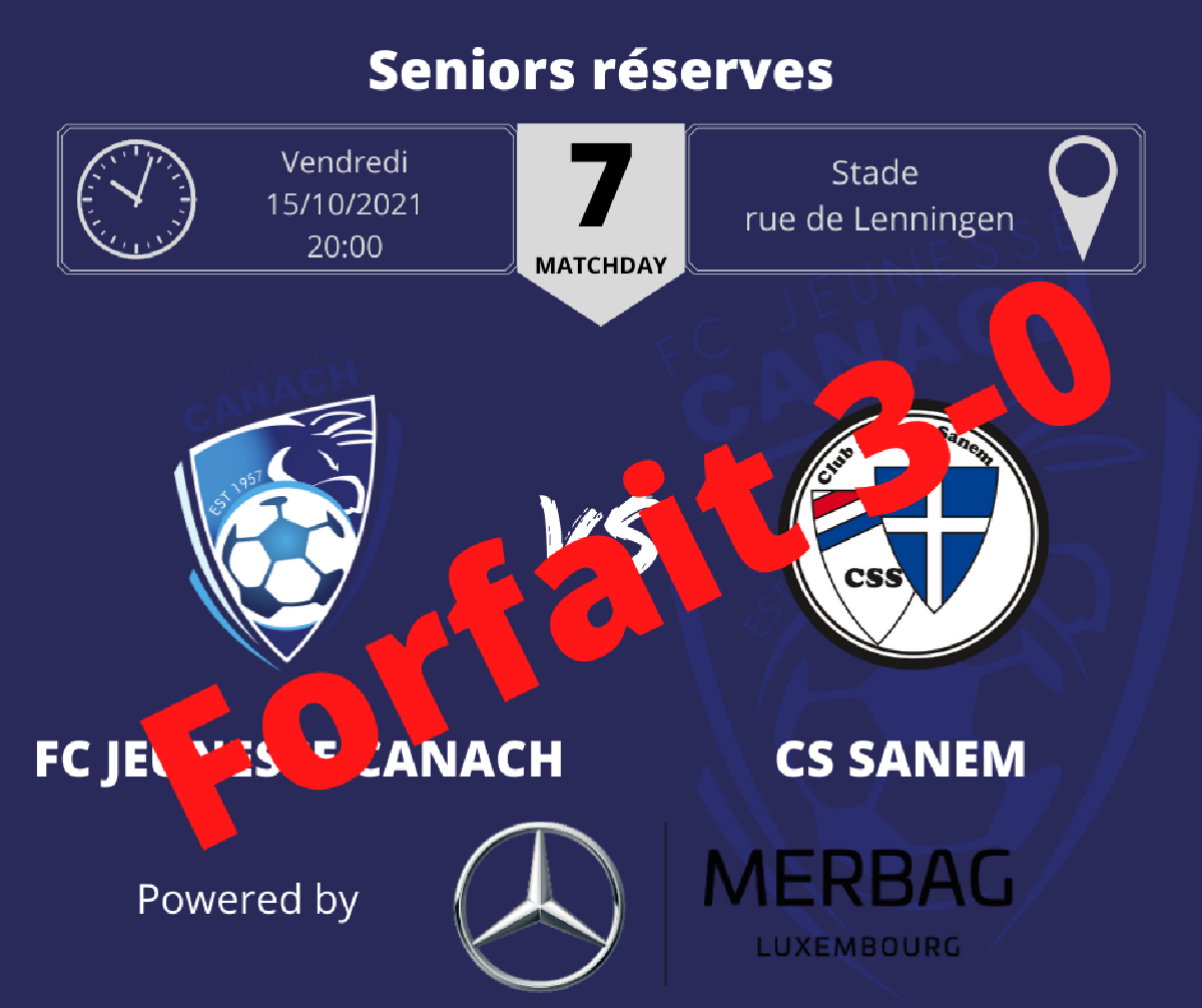 Sanem déclare forfait