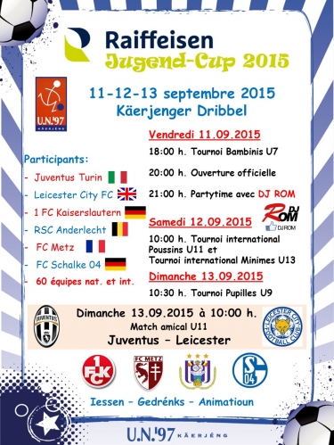 D'Affiche vum Raiffeisen Jugend-Cup 2015...