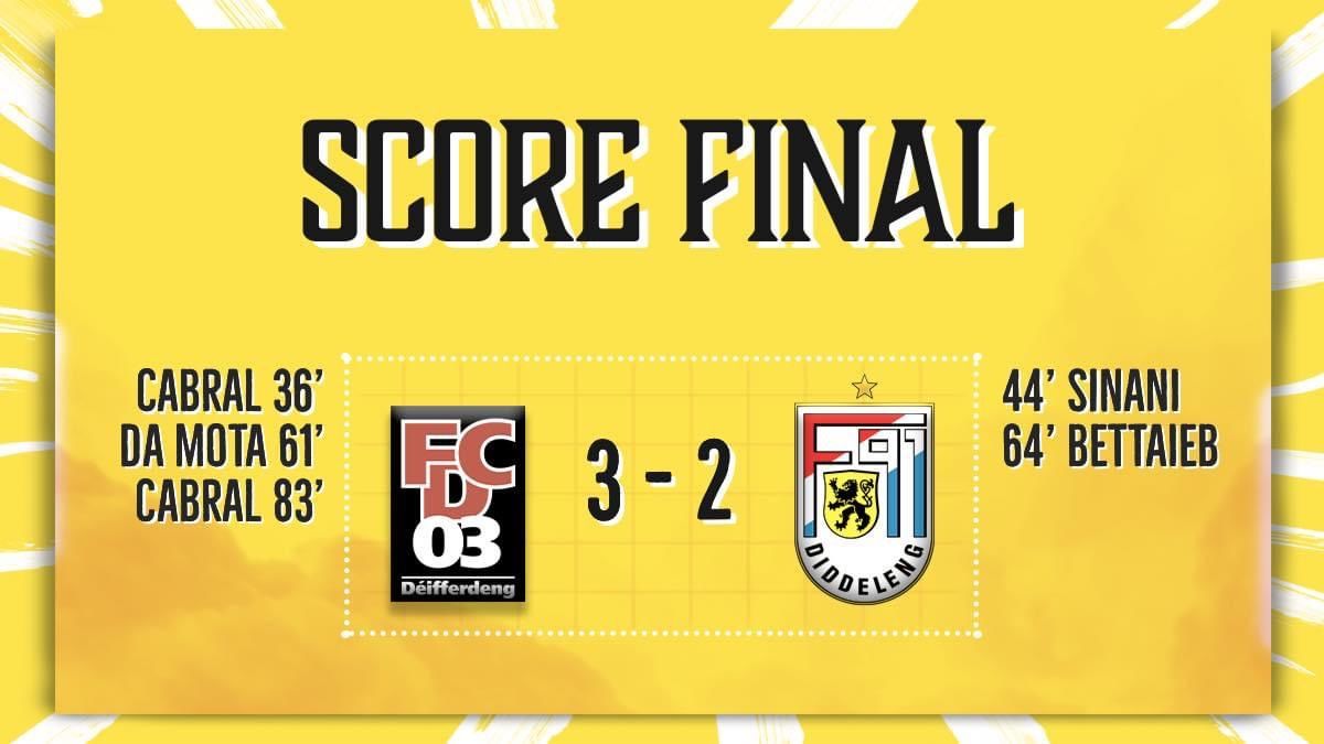 FC Déifferdeng 03 - F91 Diddeleng 3-2 (1-1) FC Déifferdeng 03 - F91 Diddeleng 3-2 (1-1)