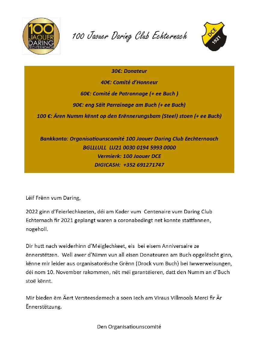 100 Jaouer Daring Club Echternach
