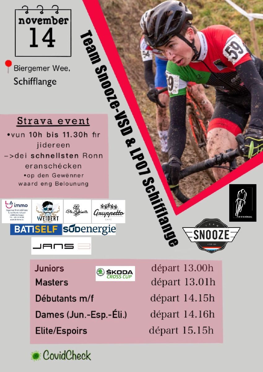 Resultater vum Cyclocross vum 14. November 2021