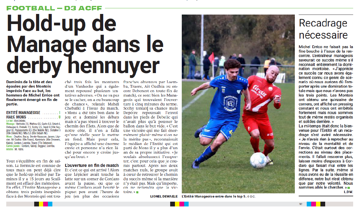 Manage - Mons  1 - 0