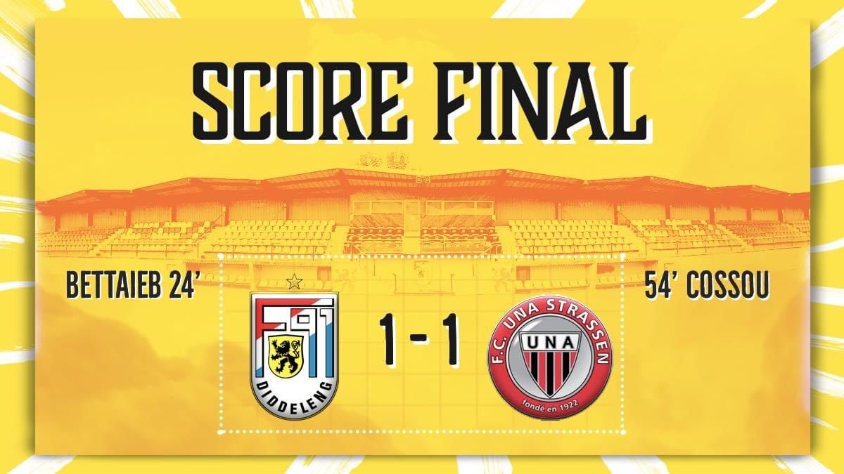 F91 Diddeleng - UNA Strassen 1-1 (1-0) F91 Diddeleng - UNA Strassen 1-1 (1-0)
