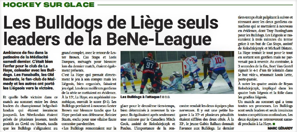 Revue de presse - La Meuse Liège 23 novembre 2021 Revue de presse - La Meuse Liège 23 novembre 2021