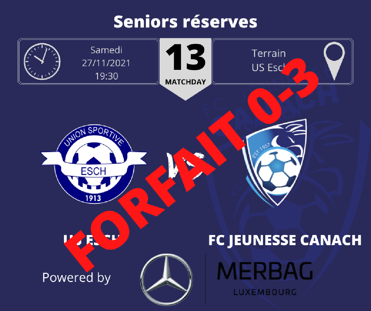 Eis zweet Ekipp wënnt dee leschten Match vun der Hironn 3-0 Forfait