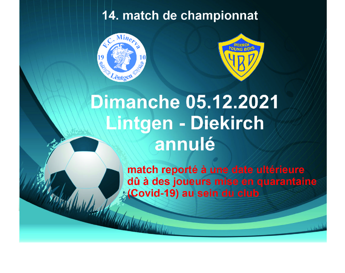 Dimanche 05.12.2021 Lintgen - Diekirch (annulé) !!!