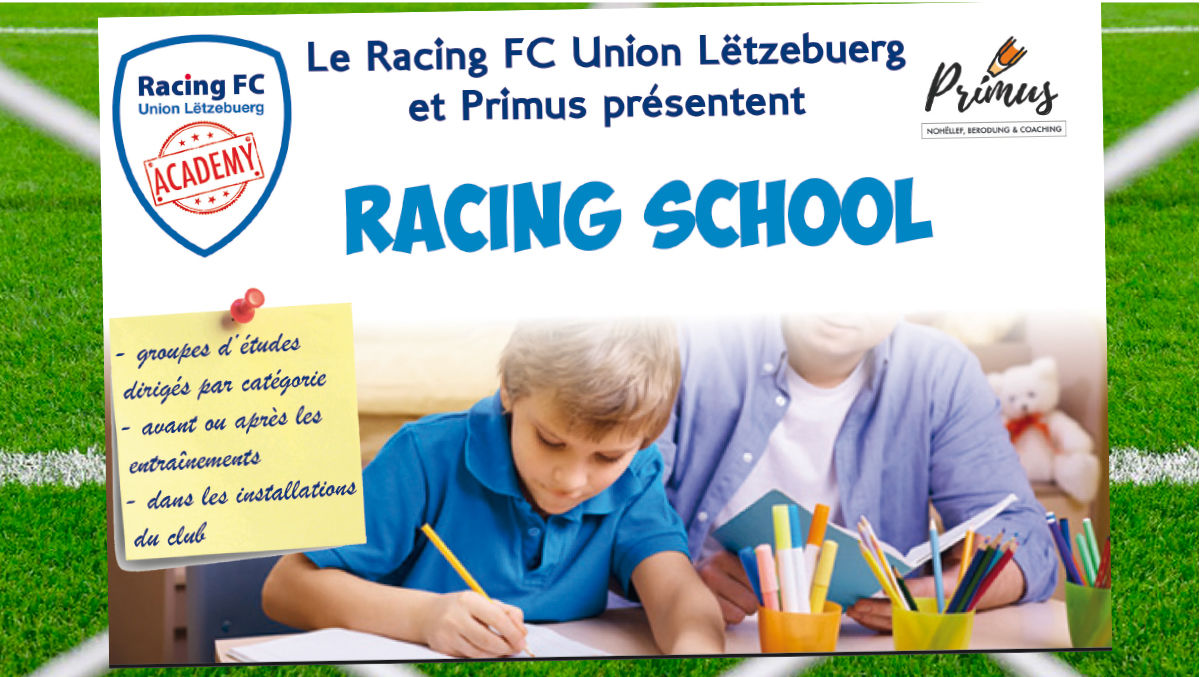 Racing School : Soutien scolaire au sein d'une Académie de football, une première !