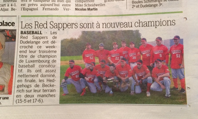 Article from september 22nd 2015 in L'essentiel