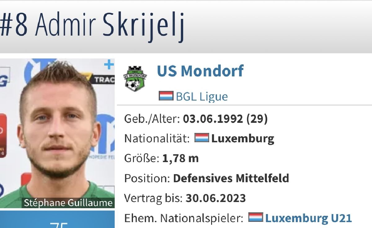 Weiler huet den Admir Skriljelj vu Mondorf fir 6 Méint ausgeléint. Welcome zu Weiler Admir. Weiler huet den Admir Skriljelj vu Mondorf fir 6 Méint ausgeléint. Welcome zu Weiler Admir.