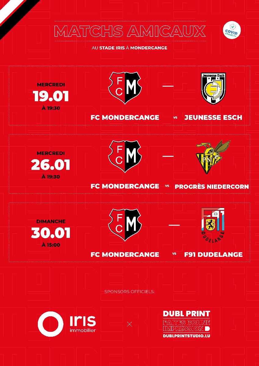 Jeunesse, Progrès et F91 viennent à Mondercange Jeunesse, Progrès et F91 viennent à Mondercange
