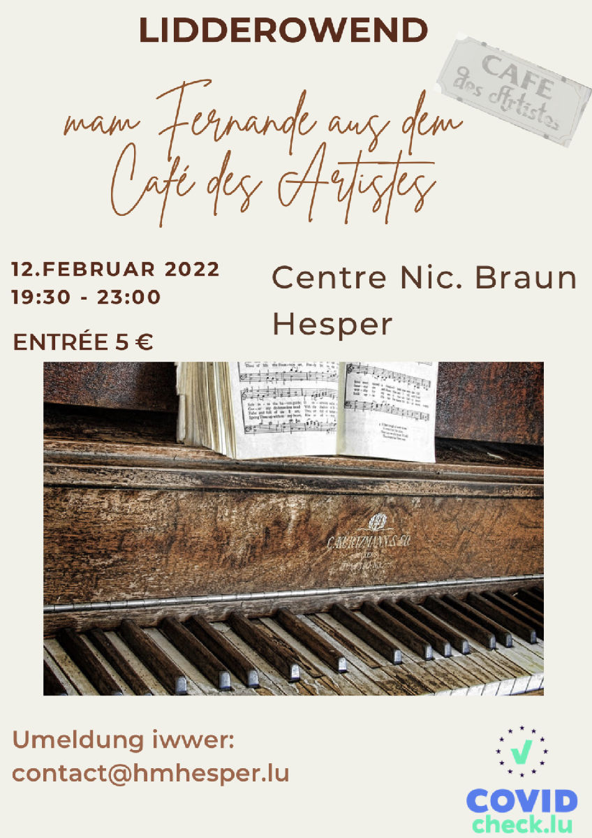 Lidderowend mam Fernande aus dem Café des Artistes