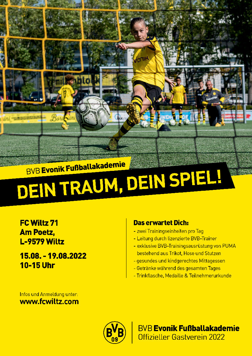 FC Wiltz 71 - Das Fußballcamp mit der Akademie von Borussia Dortmund