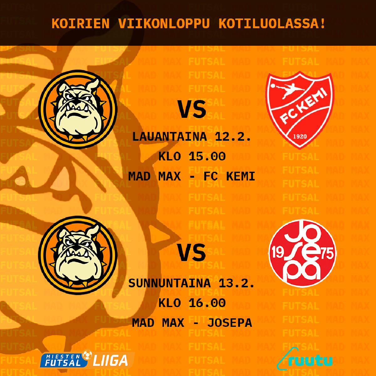 TUPLAENNAKKO: Miesten Futsal-Liiga palaa maajoukkuetauolta