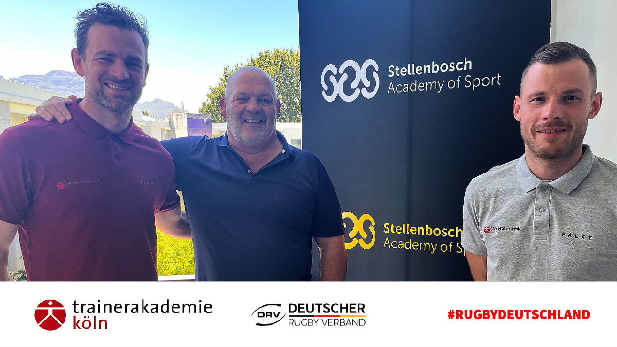 Spieler und Trainer an der Stellenbosch Academy of Sport