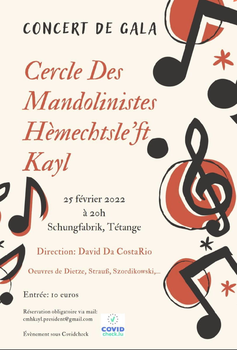 Galaconcert vum Cercle des Mandolinistes Hèmechtsle‘ft Kayl