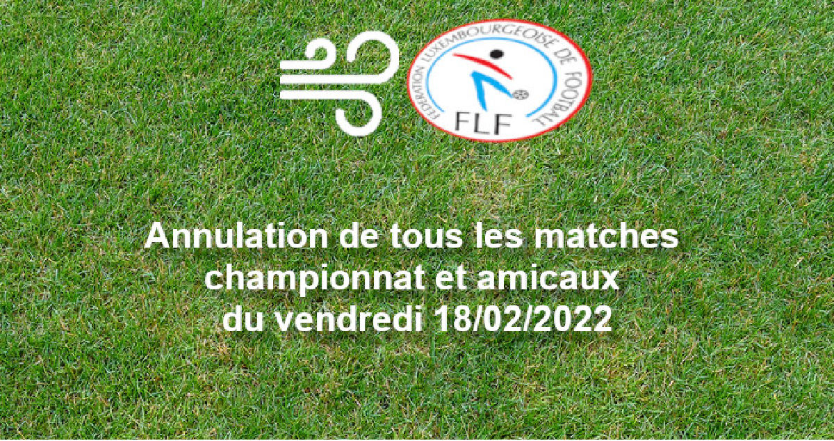 Le match de ce soir est annulé