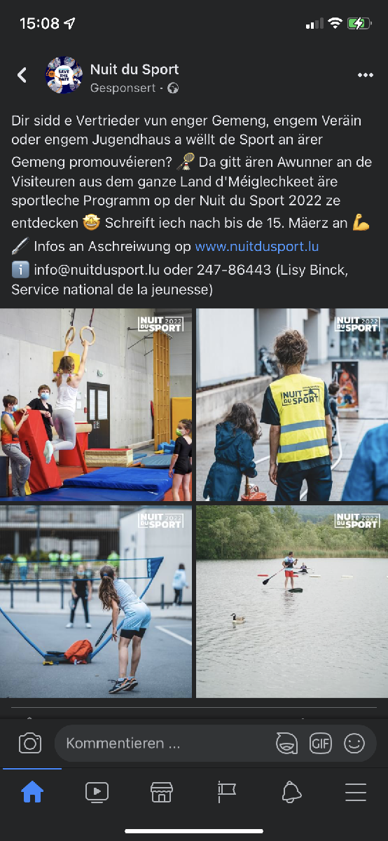 Aschreiwungen fir d‘Nuit du Sport