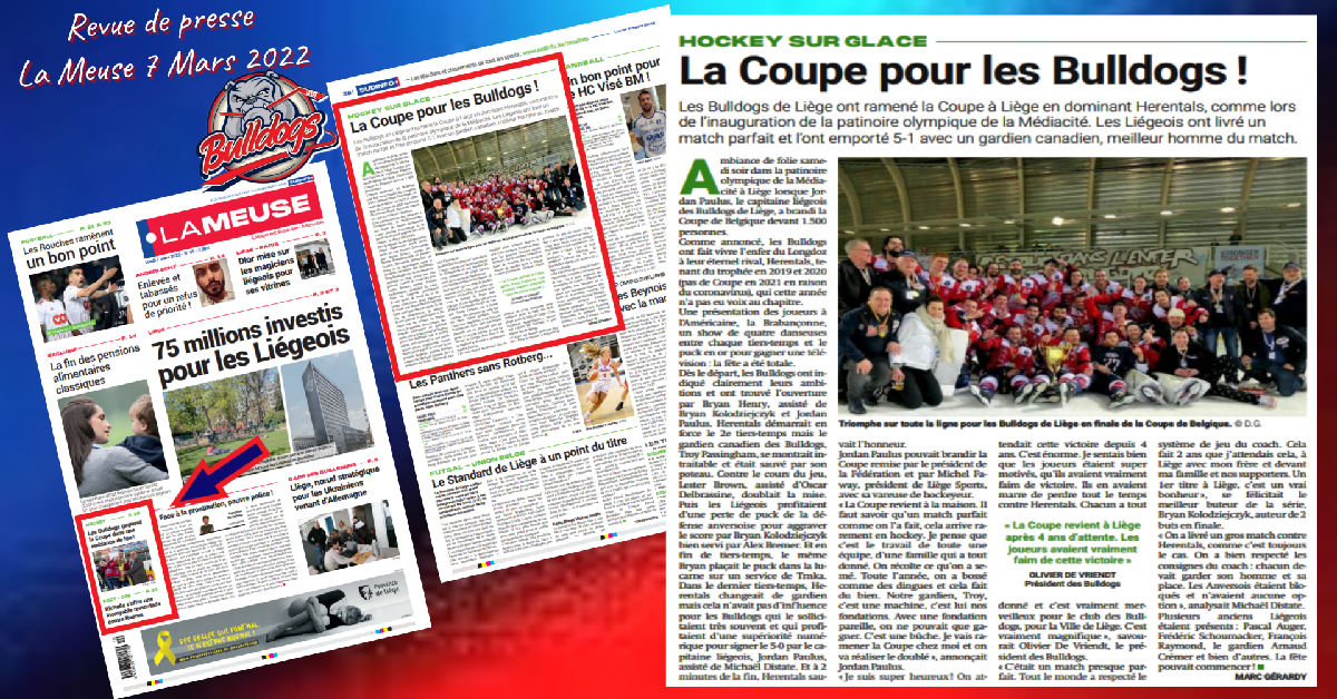 Revue de presse - La Meuse 07 décembre 2022 Revue de presse - La Meuse 07 décembre 2022
