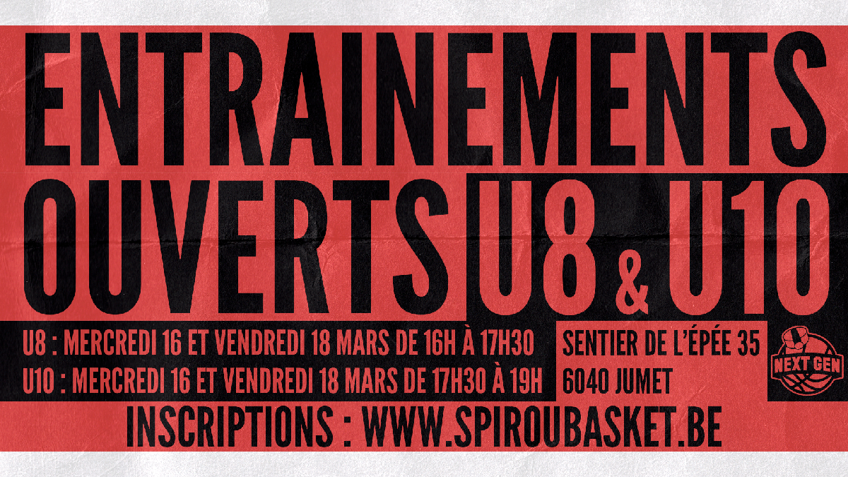 Entrainements ouverts U8 et U10