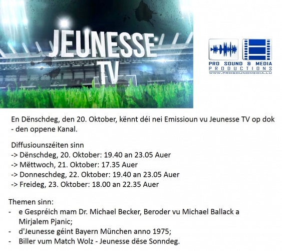 Jeunesse TV, Oktober 2015