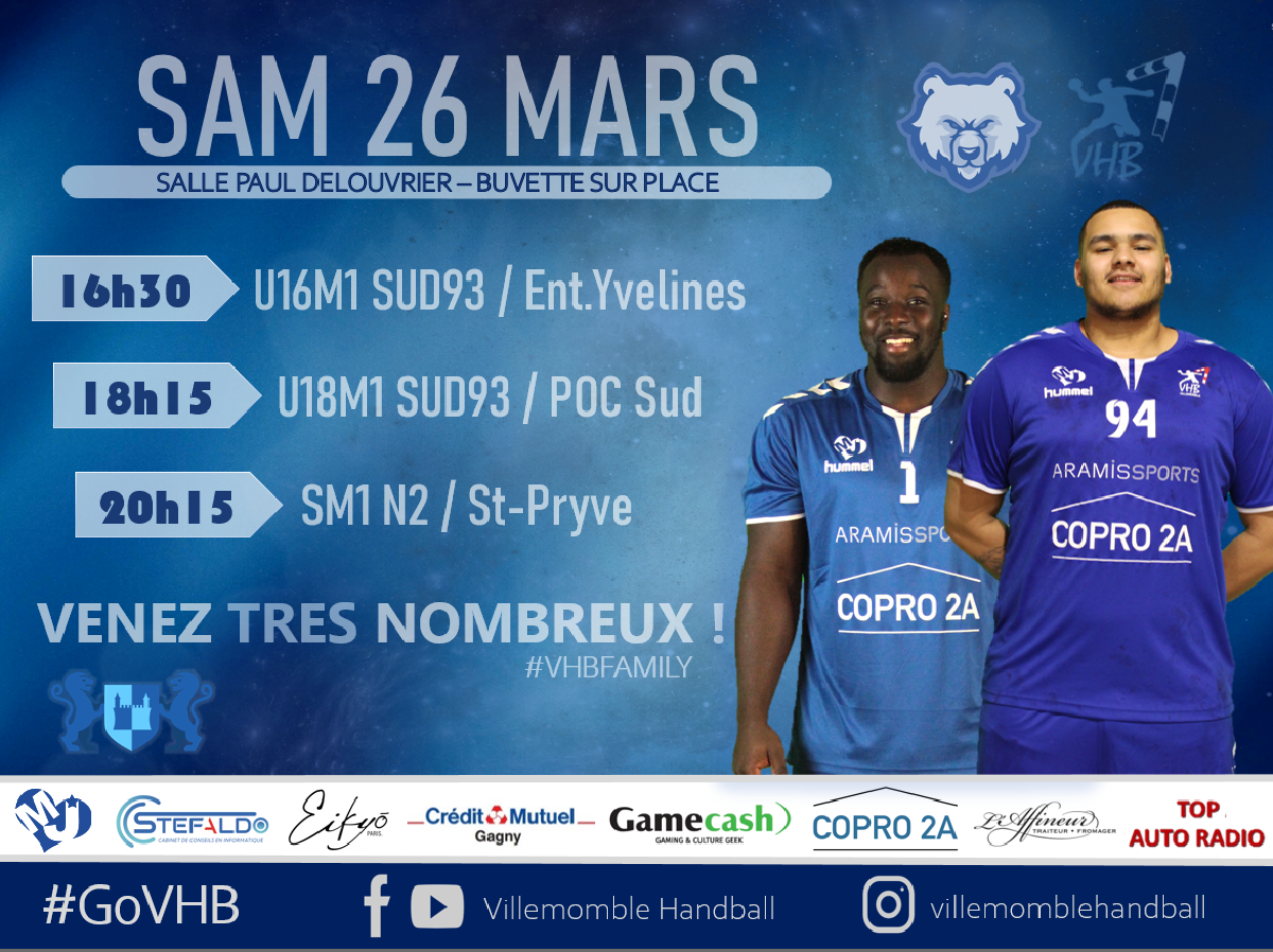 [MATCHDAY 26/27 MARS]