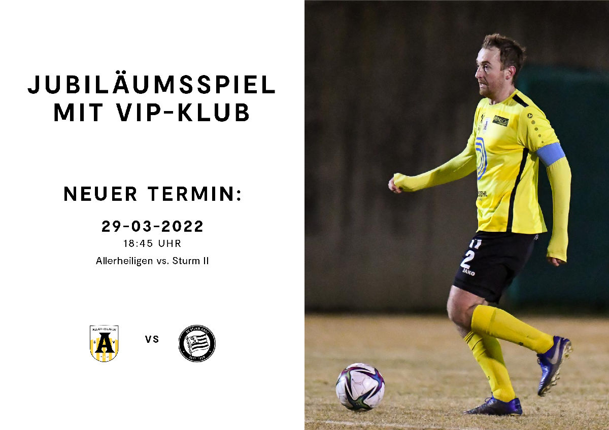 Neuer Termin für Jubiläumsderby gegen SK Sturm Graz II