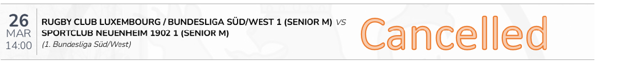 Seniors match CANCELLED 