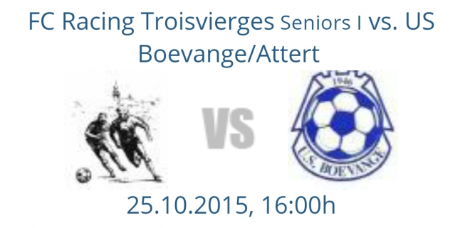 Haut 16h00 FC RACING TROISVIERGES - US Boevange/Attert