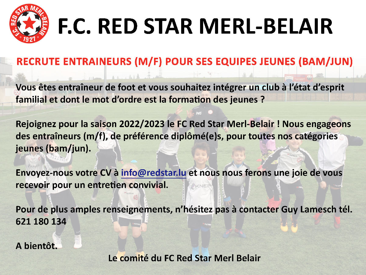 engageons pour la saison 2022/2023 des entraineurs pour nos équipes jeunes (bam/jun)