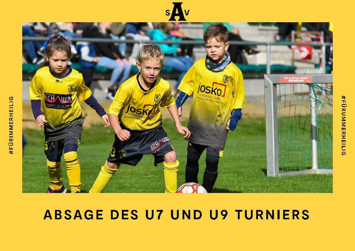 U7 und U9 Turnier muss abgesagt werden