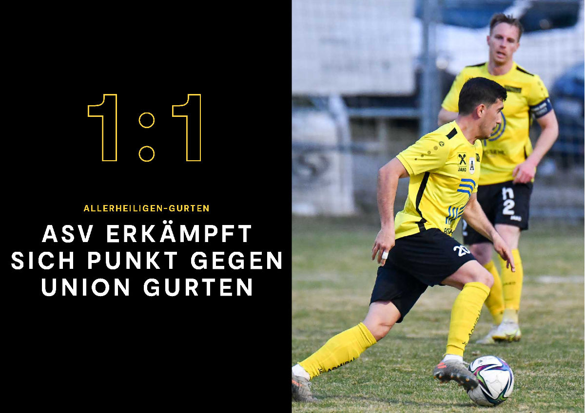 ASV holt Punkt gegen Top-Team Gurten