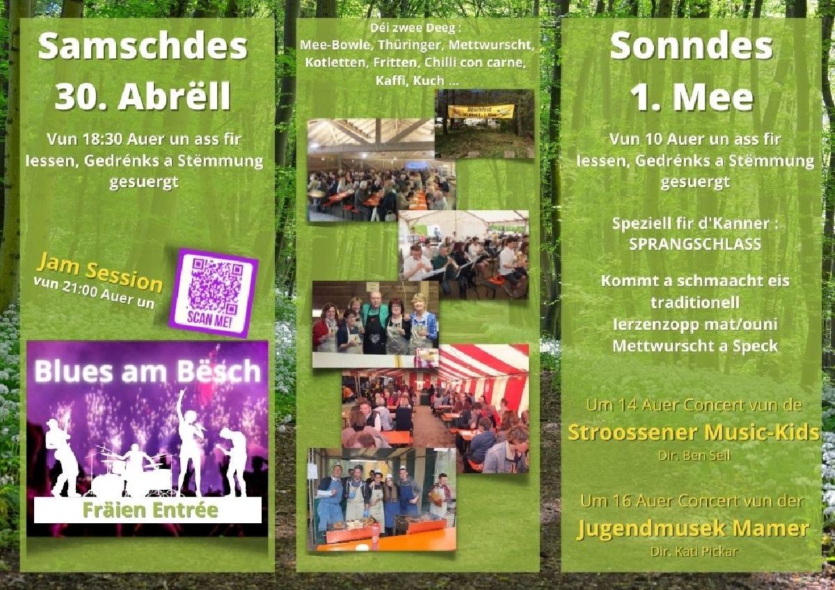 Bëschfest 30. Abrëll an 1. Mee 2022