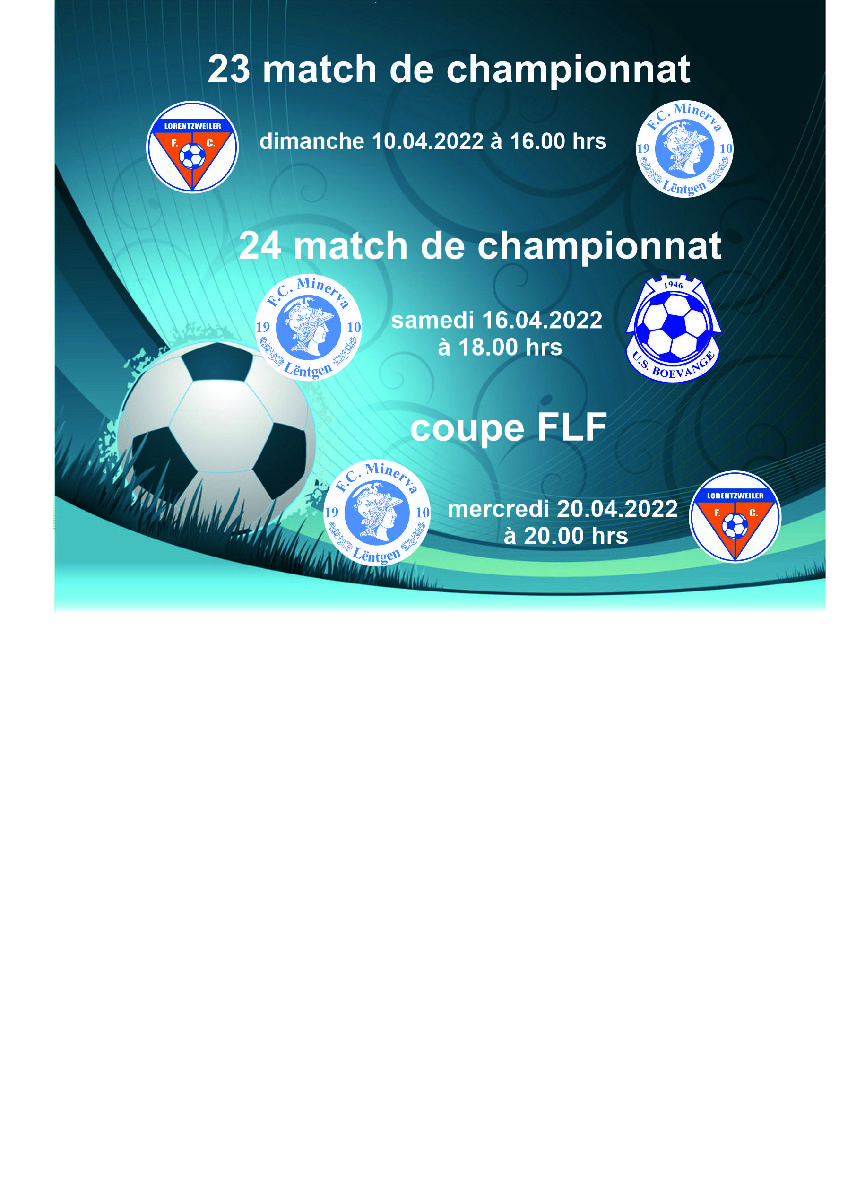 23 & 24 match de championnat & coupe FLF