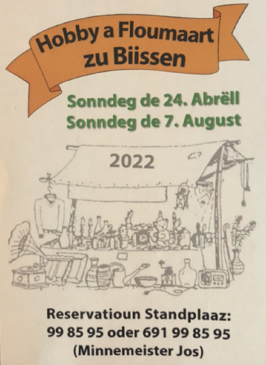 Hobby & Floumaart 24. Abrëll 2022 zu Bissen 