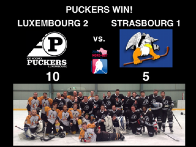 Puckers beat Strasbourg 1 - end regular season at the top of the standings