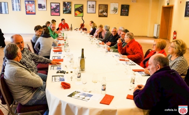Visite Caves Vinsmoselle à Wellenstein avec les supporters avant match Mondorf - CS FOLA
