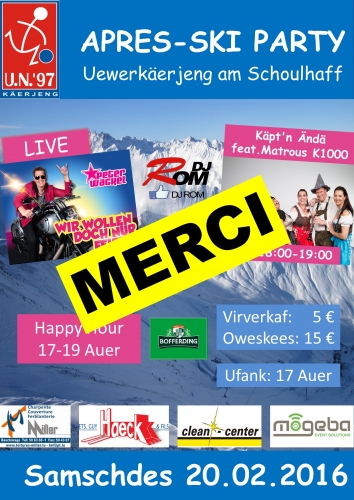 Après-Ski Party   MERCI...