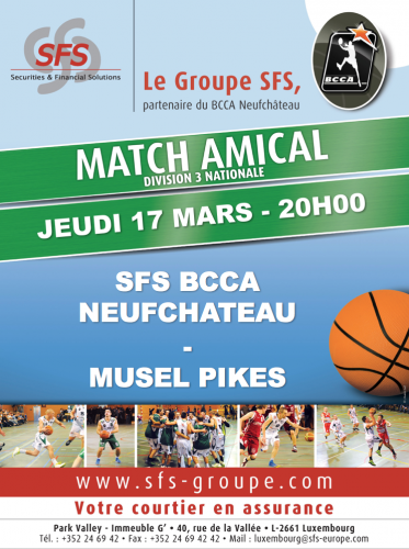 Match de GALA: 17.03.2016 à 20h00 à Neufchâteau Match de GALA: 17.03.2016 à 20h00 à Neufchâteau