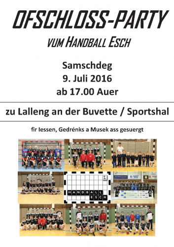 Handball Esch Ofschloss-Party